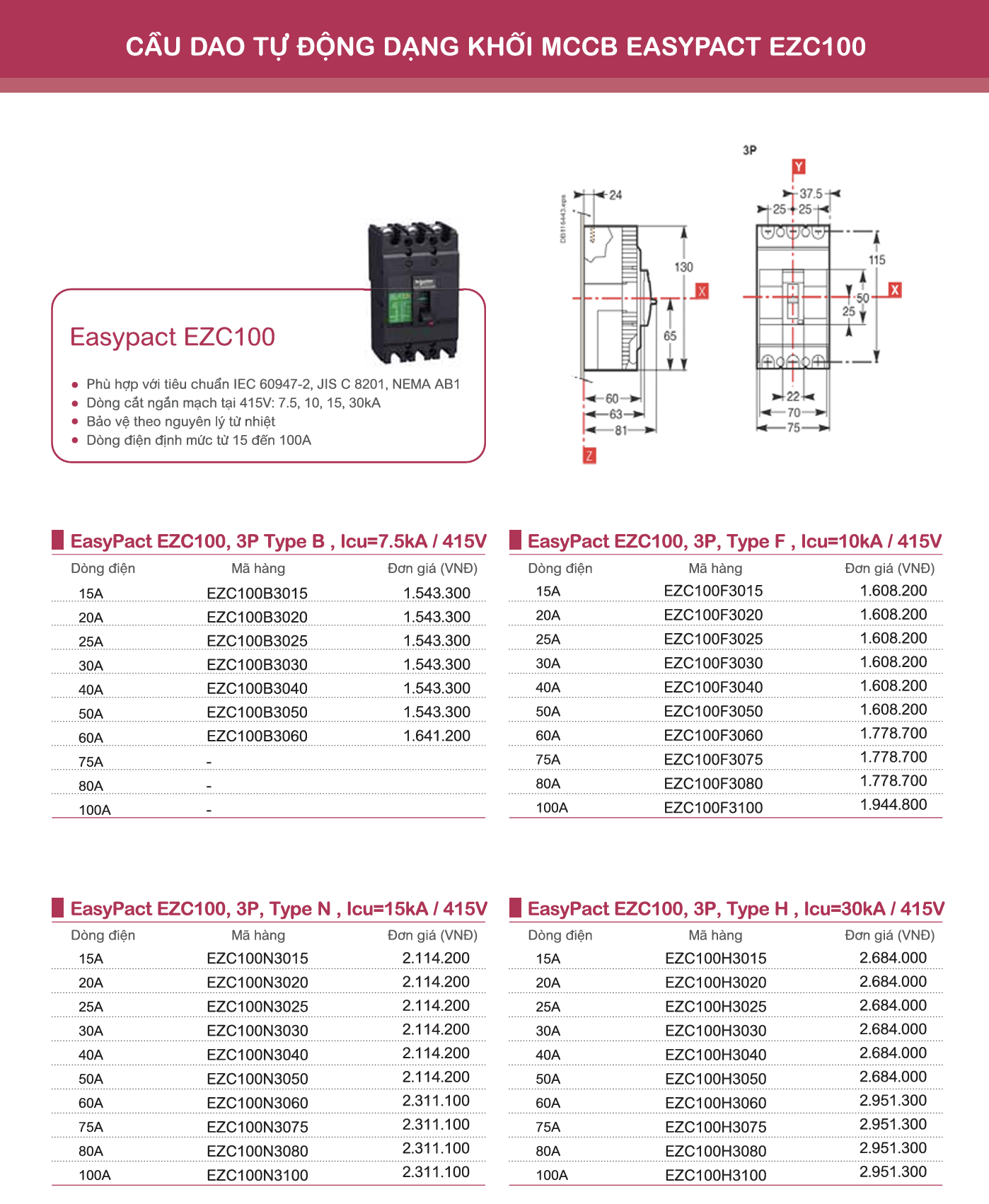 Khởi động từ Schneider EasyPact TVS