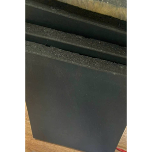 Thảm gạch cao su phòng Gym KT 50cmx50cm - 1mx1m bề mặt đen mịn phủ thảm EPDF ML-RUBBER 003