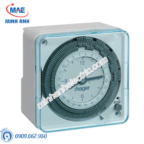 Timer 24h Hager - Model EH710 loại Analog 72x72mm