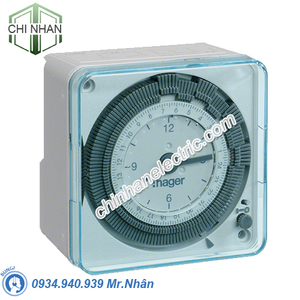 Timer 24h Hager - Model EH711 Analog 72x72