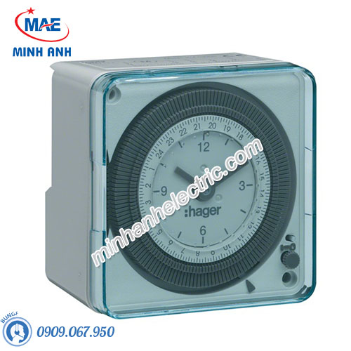 Timer 24h Hager - Model EH715 loại Analog 72x72mm
