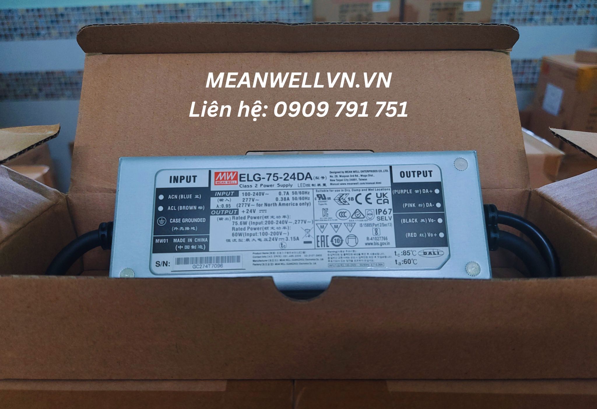 Bộ Nguồn Meanwell ELG-75-24DA