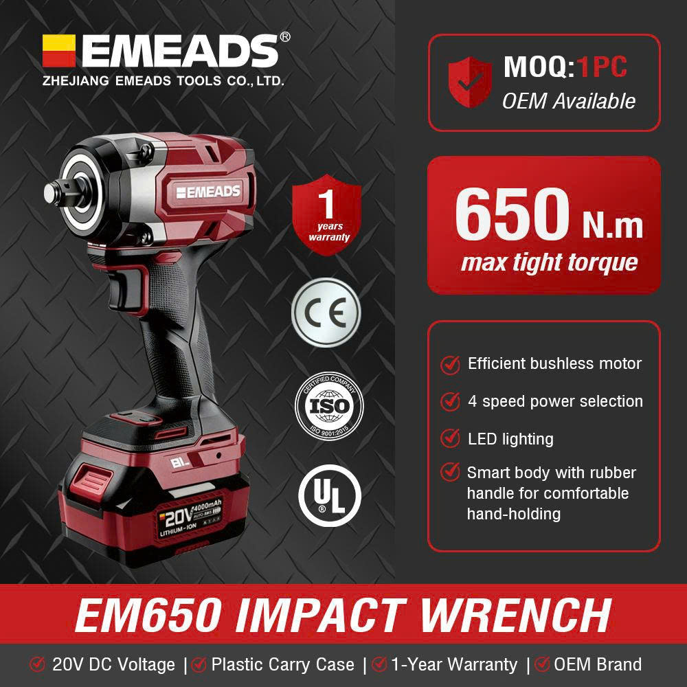 Máy siết bu lông dùng pin EMEADS EM650