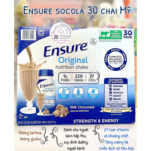Ensure nước Mỹ socola 30 chai