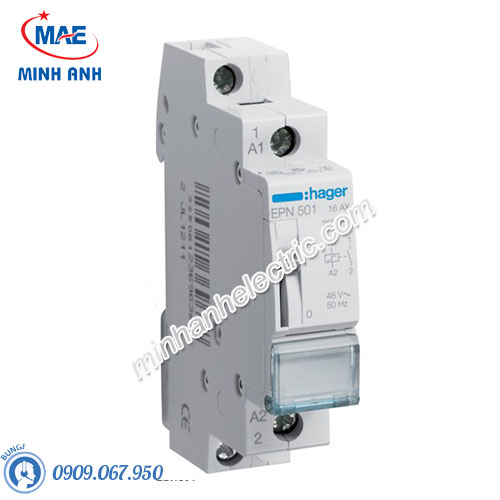 Timer 24h Hager - Model EPN501 dòng Latching Relay