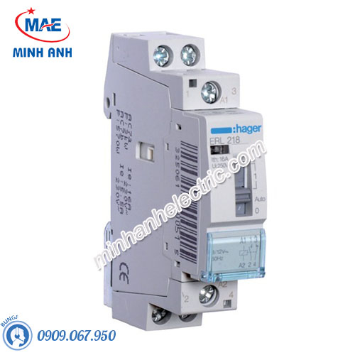 Timer 24h Hager - Model ERL218 dòng Latching Relay