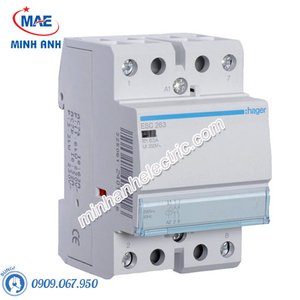 Timer 24h Hager - Model ESC263 dòng Contactor