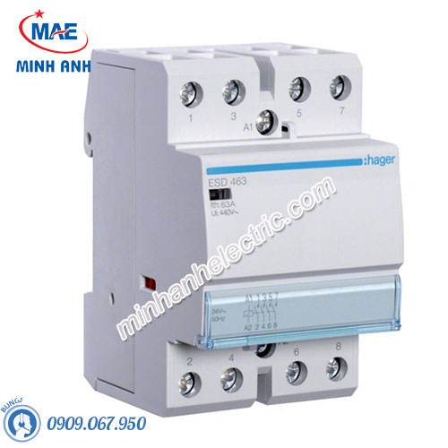 Timer 24h Hager - Model ESD463 dòng Contactor