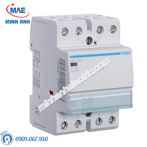 Timer 24h Hager - Model ESD464 dòng Contactor