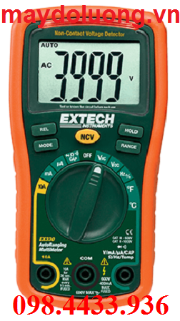 Đồng hồ vạn năng + dò điện áp Extech EX330 (kèm đo nhiệt độ kiểu K), dò điện áp Extech EX330, Extech EX330