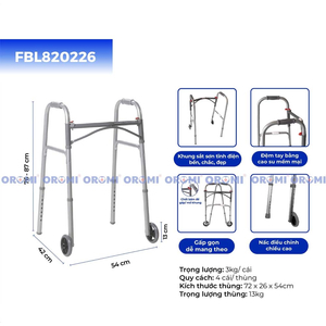 Khung tập đi sơn tĩnh điện cao cấp FBL820226