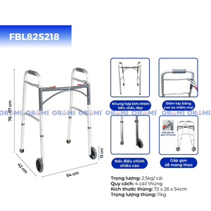 Khung tập đi hợp kim nhôm cao cấp FBL825218