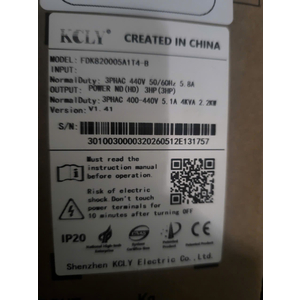 Biến tần KCLY 2.2KW 380V , Biến tần KCLY FDK820, Biến tần KCLY FDK820005A1T4-B