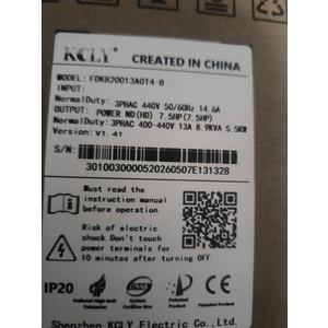 Biến tần KCLY 5.5KW 380V , Biến tần KCLY FDK820, Biến tần KCLY FDK820013A0T4-B