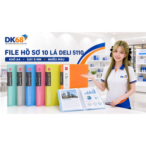 File 10 Lá Deli 5031 Rio/5110 – Bìa Tài Liệu A4 Tiện Dụng