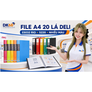 File 20 lá A4 Deli 5220/E5032 Rio