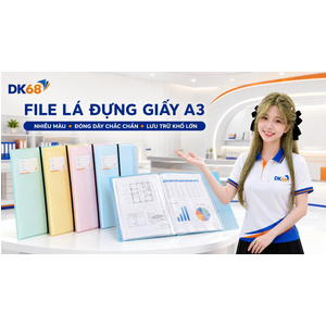 File 30 Lá Khổ A3 HQ4830 – Bìa Nhựa Đựng Tài Liệu A3 30 Lá