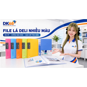 File 40 Lá A4 Deli – Bìa Lưu Trữ Tài Liệu 40 Lá Khổ A4