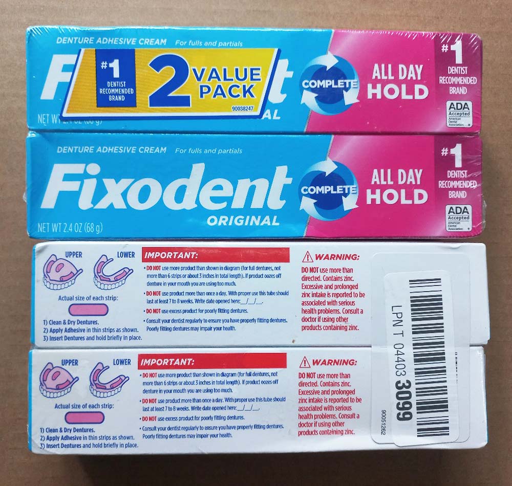 Keo dán hàm răng giả Fixodent