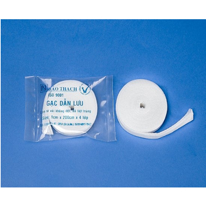 Gạc dẫn lưu Bảo Thạch 1 cm x 200 cm x 4 lớp