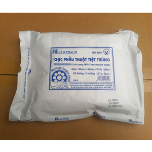 Gạc phẫu thuật tiệt trùng có cản quang Bảo Thạch