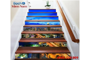 Gạch 3D cầu thang đẹp