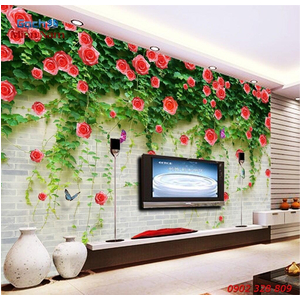Gạch 3d Hoa Hồng HH13