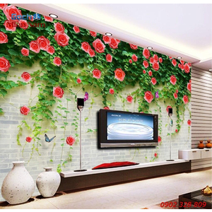 Gạch 3d Hoa Hồng HH17