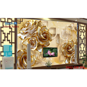 Gạch 3d Hoa Hồng HH02