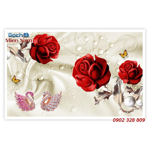 Gạch 3d Hoa Hồng HH09