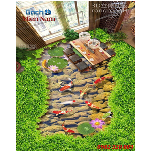 Gạch 3d lát nền cá koi CKM46