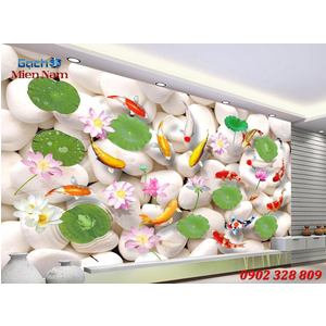 Gạch 3d lát nền cá koi CKM58