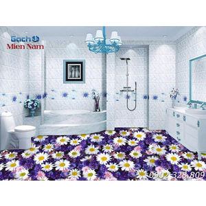 Gạch 3d lát nền mẫu sàn hoa 3d (SH12)