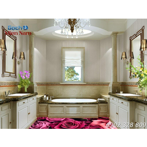 Gạch 3d lát nền mẫu sàn hoa 3d (SH13)