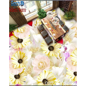 Gạch 3d lát nền mẫu sàn hoa 3d (SH38)