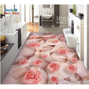 Gạch 3d lát nền mẫu sàn hoa 3d (SH39)