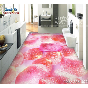Gạch 3d lát nền mẫu sàn hoa 3d (SH40)