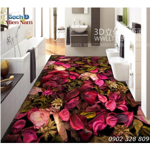 Gạch 3d lát nền mẫu sàn hoa 3d (SH43)