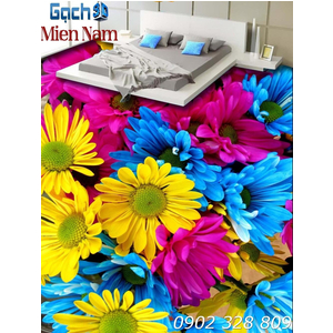 Gạch 3d lát nền mẫu sàn hoa 3d (SH50)