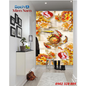 Gạch 3d ốp tường Mẫu Cá koi CKM158