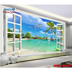 Gạch 3d ốp tường mẫu cửa sổ CS01