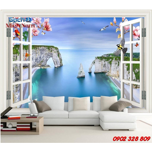 Gạch 3d ốp tường mẫu cửa sổ CS10