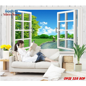 Gạch 3d ốp tường mẫu cửa sổ CS02