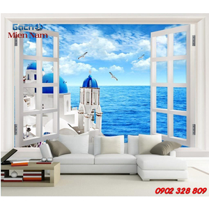 Gạch 3d ốp tường mẫu cửa sổ CS05