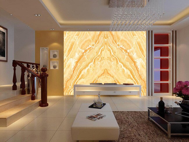 gạch 3d ốp tường phòng khách