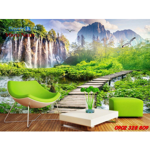 Gạch 3d ốp tường phòng khách TNM293