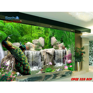 Gạch 3d ốp tường phòng khách TNM298