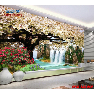 Gạch 3d ốp tường phòng khách TNM299