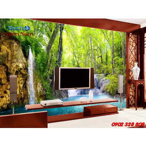 Gạch 3d ốp tường phòng khách TNM323