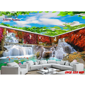 Gạch 3d ốp tường phòng khách TNM325